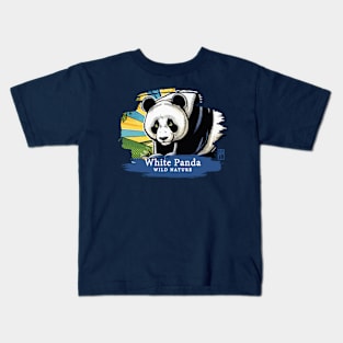 White Panda - WILD NATURE - WHITE PANDA -5 Kids T-Shirt